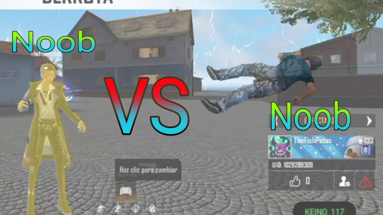 NOOB VS NOOB en Free Fire ,con el Patasaurio rex