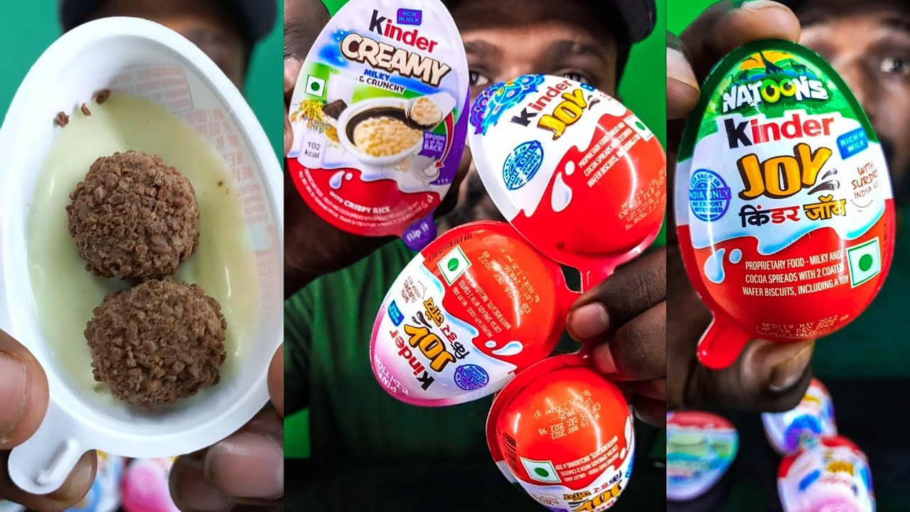 Крем и шоколад Kinder Joy мукбанг ASMR