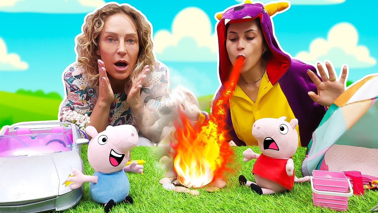 🔥 Drache hilft beim Lagerfeuer! Peppa und Schorsch im Camping-Abenteuer