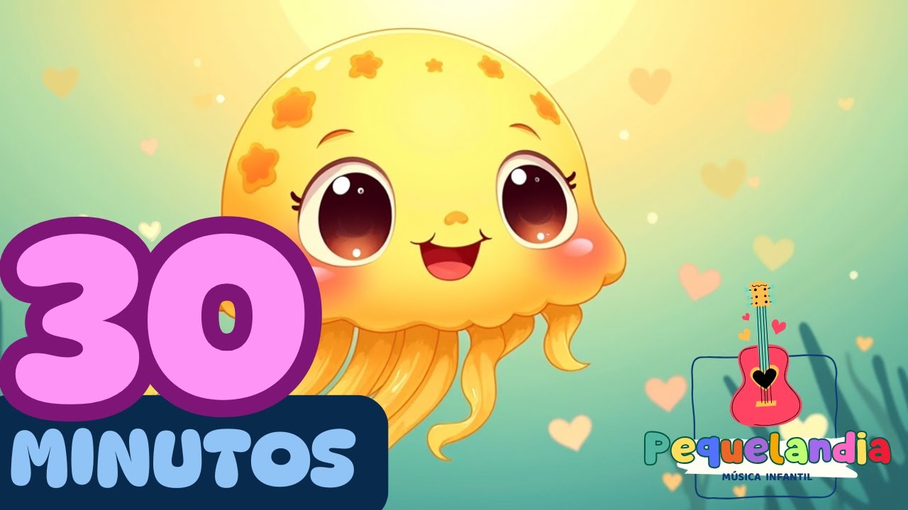 Glu Glu Glu bajo el mar 🪼💗 | canciones infantiles de movimiento suave