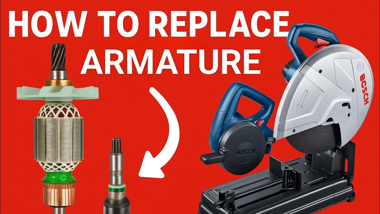 Bosch GCO 220 cut off machine || How to change armature & bearing ||