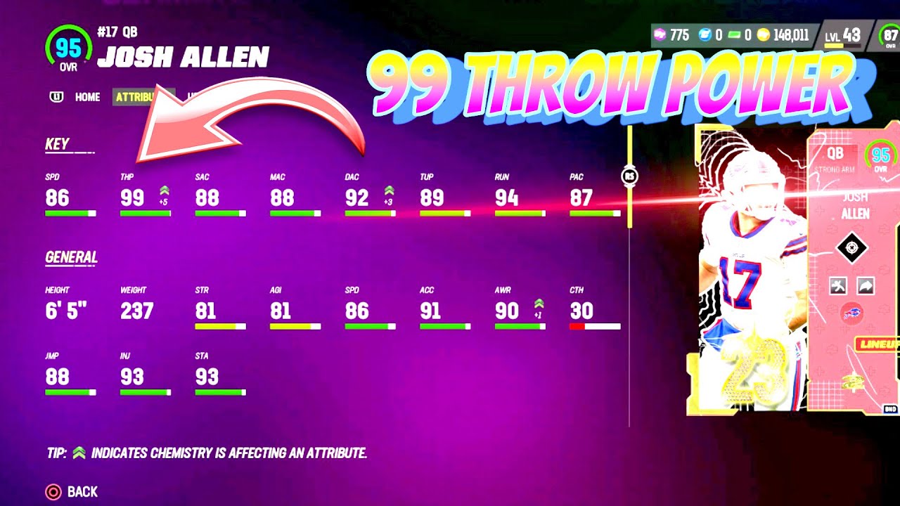 How to get 99 throw power QB in madden 23