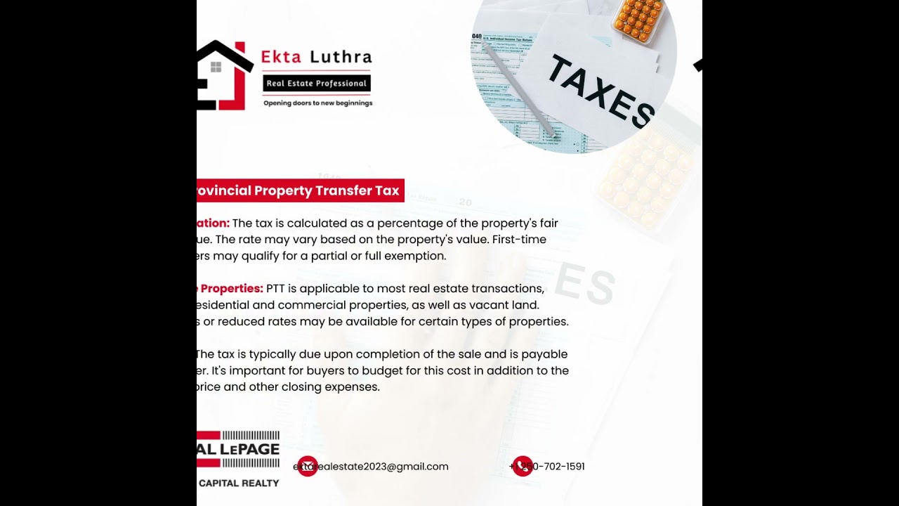 Navigating Provincial Property Transfer Tax.