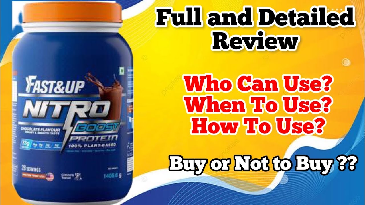 FAST&UP Nitro Boost Protein Honest & Detailed Review I 33Gms Protein Per Serving