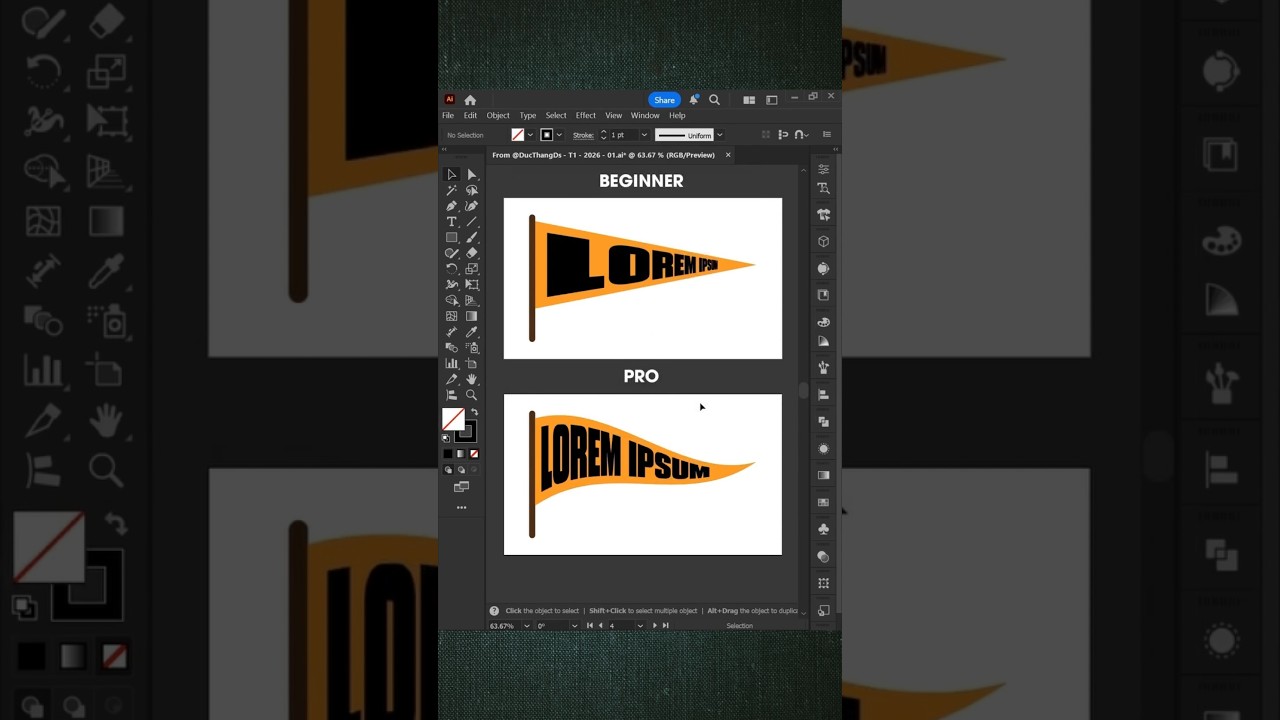 Text on Flags like a PRO | Adobe Illustrator 2026 Tips 
