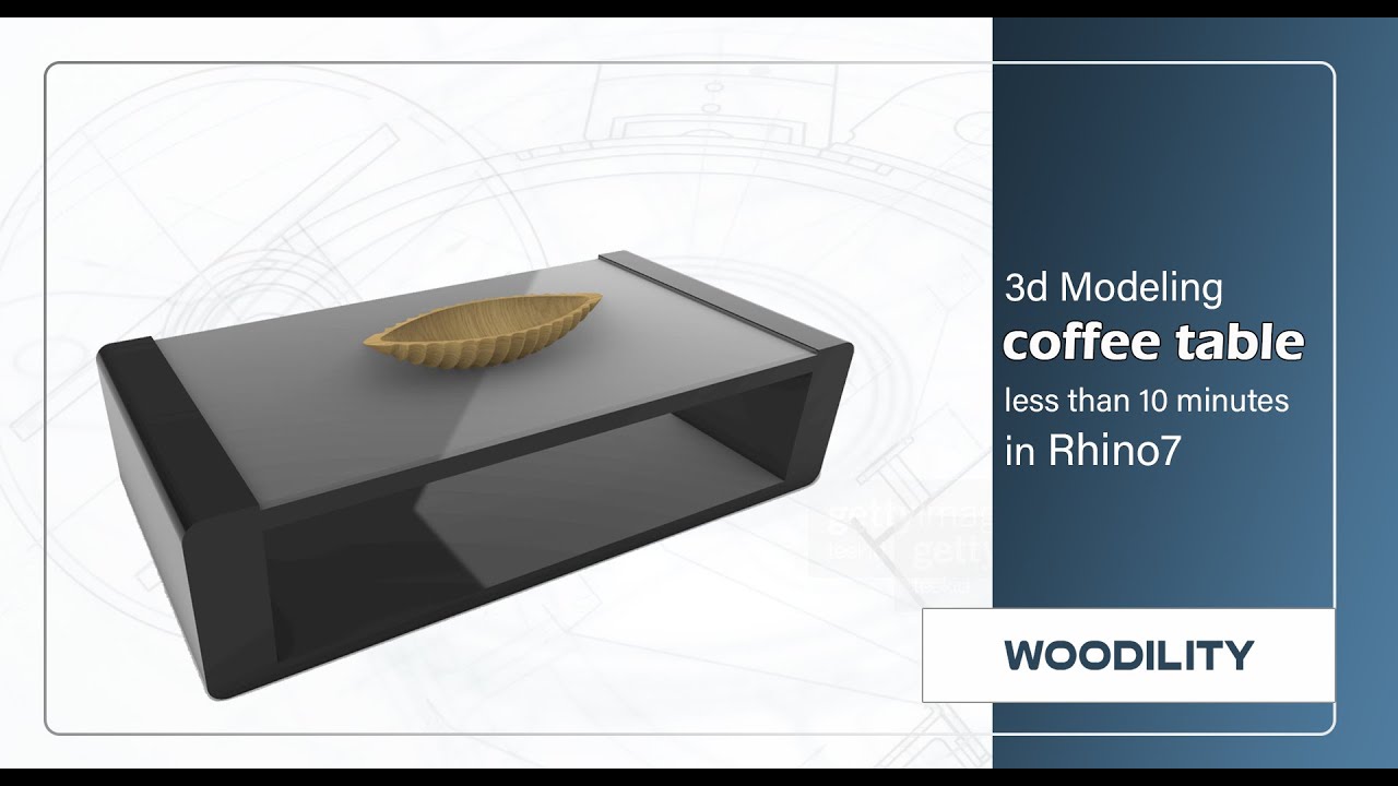 rhino tutorial _how to 3d modeling coffee table in rhino less than 10min