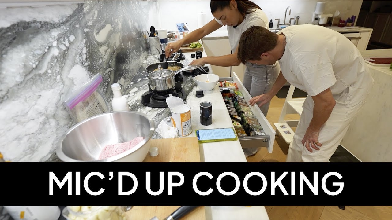 Mic'd up Cooking with my wife Hannah Bronfman
