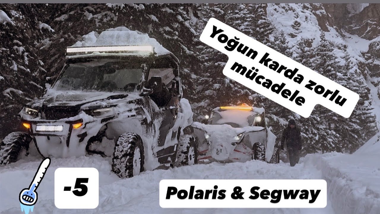 Yoğun kar yağışı altında Uzungöl’ün zirvelerine doğru…