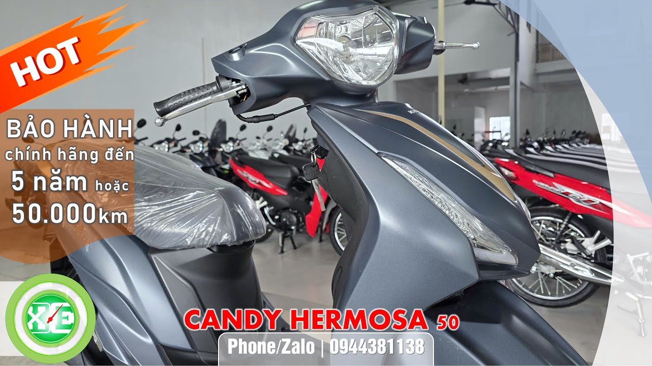 XE & XE | Giới thiệu và báo giá Kymco Candy Hermosa 50cc 2024 - Xanh đen | Tay ga không cần bằng lái