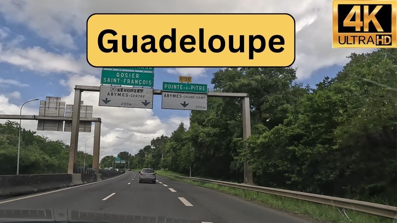Driving from Le Gosier to Pointe à Pitre in Guadeloupe