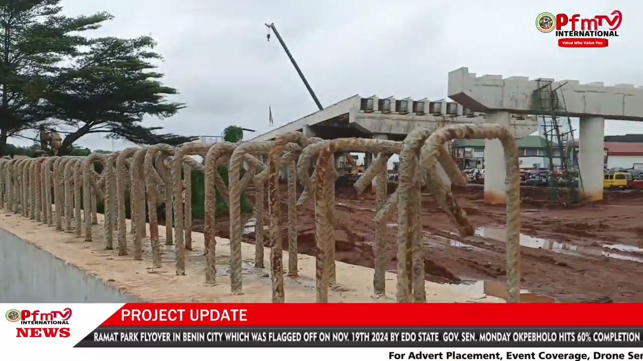 Ramat Park flyover in benin city hits 60% completion
