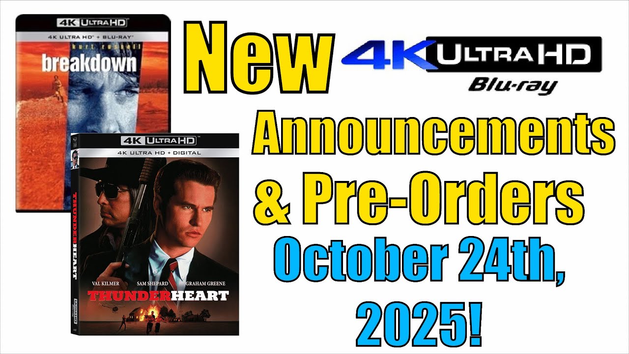 Новые анонсы и предварительные заказы на Blu-ray 4K UHD на 24 октября 2025 года!