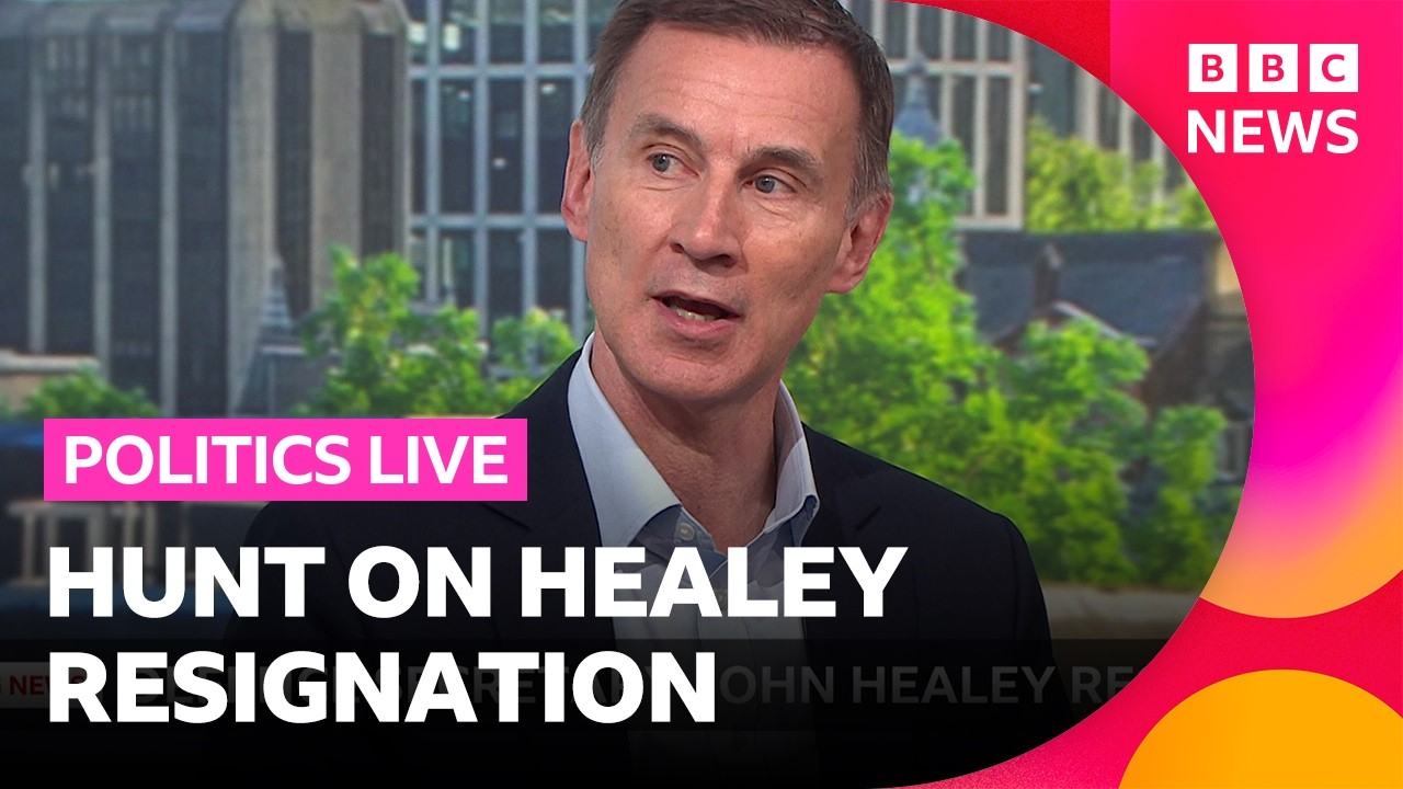 Former chancellor Jeremy Hunt reacts to John Healey's resignation | BBC Politics Live