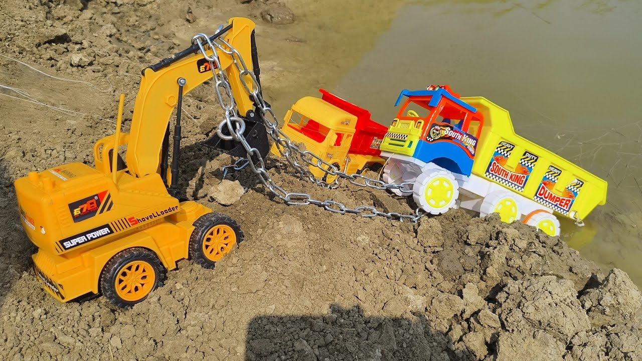 TATA Truck Loading monster car Mix Stone Dumper Truck Swaraj Tractor Pickup ? Jcb Ki Khudai |cartoon