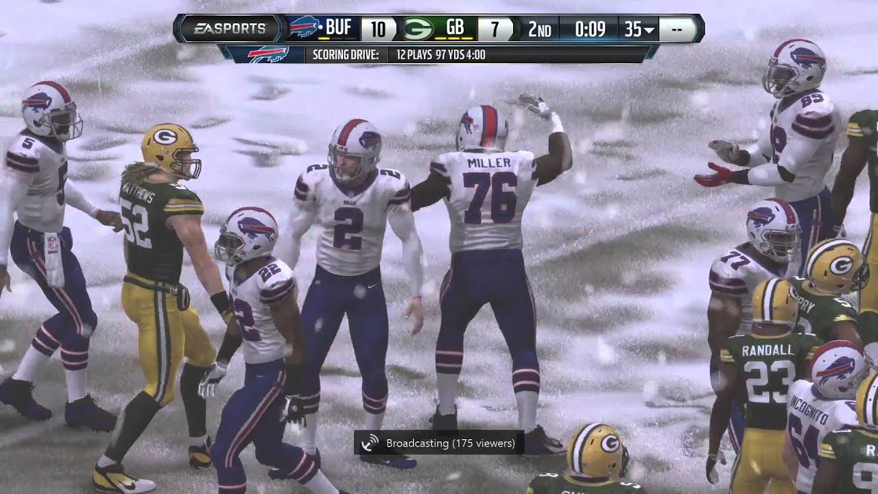 Madden NFL 16: Packers vs Bills (CPU vs CPU)