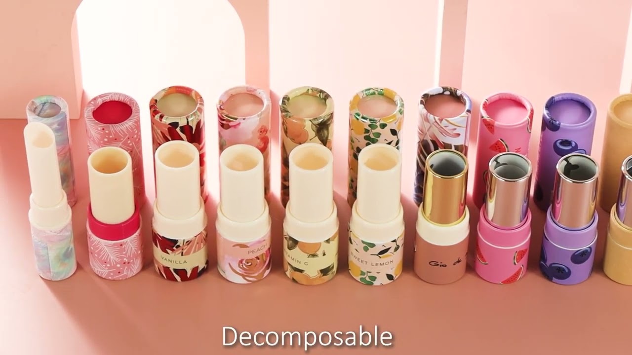 Eu-beauty kraft paper lipstick tube series.#lipstick #tube