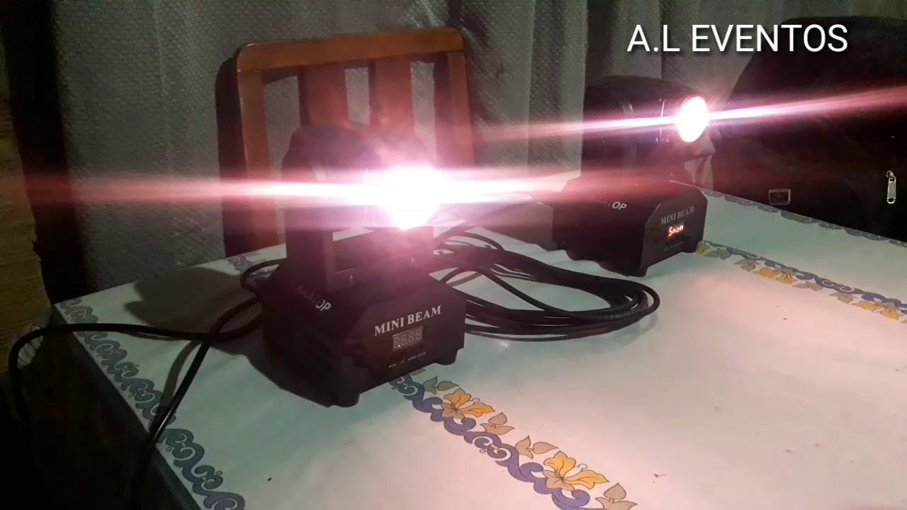 Mini moving beam led no modo escravo