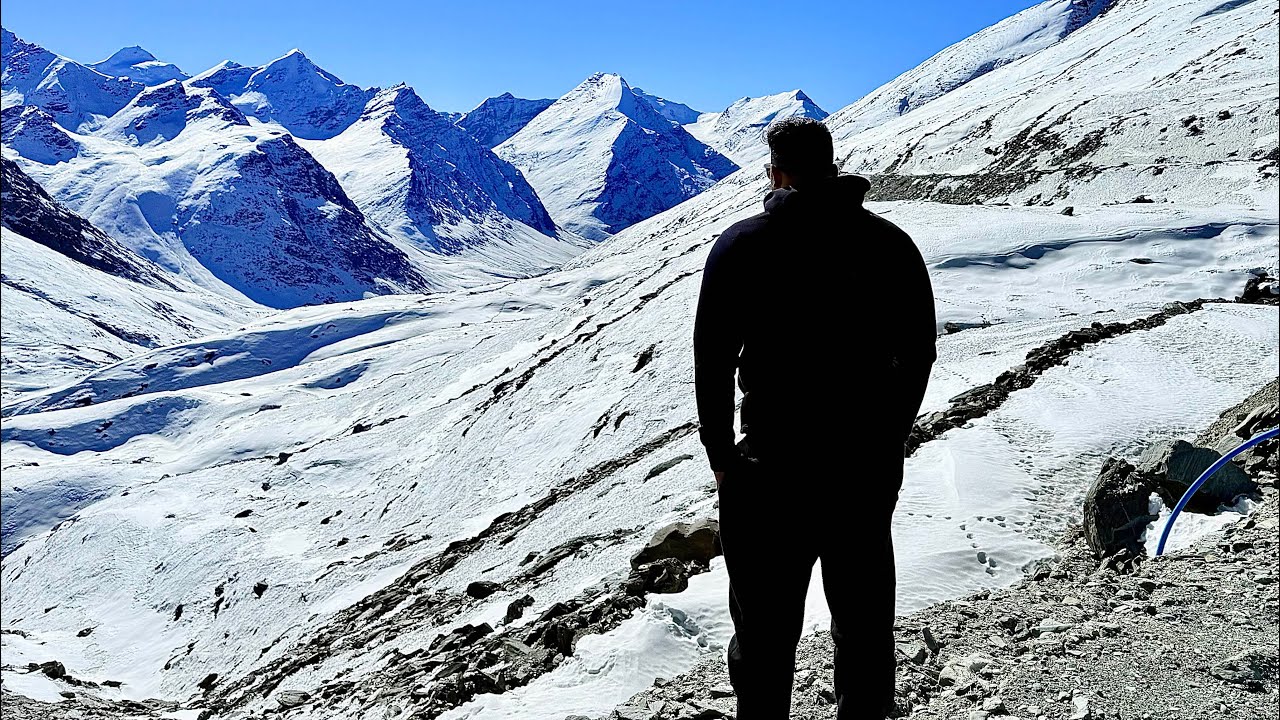 Back to Manali from Shinkula Pass ❄️🚗 | White Snow Mountains | Himalayan Winter Drive