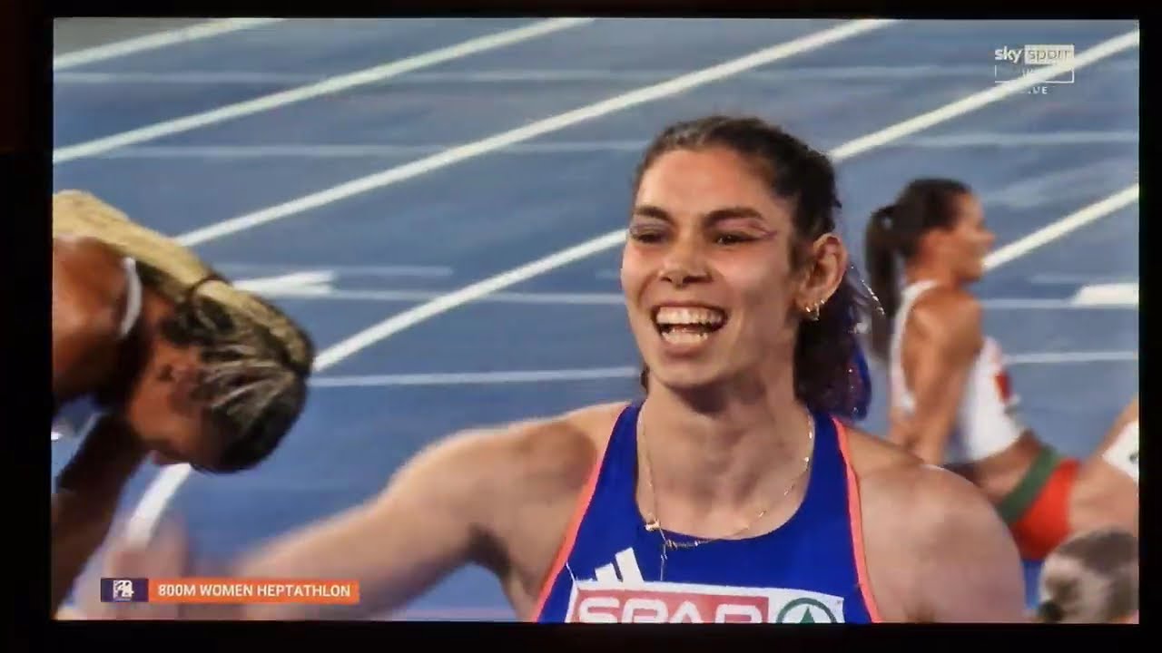 Finale Eptathlon 800 metri Europei Roma Sveva Gerevini Primato Italiano