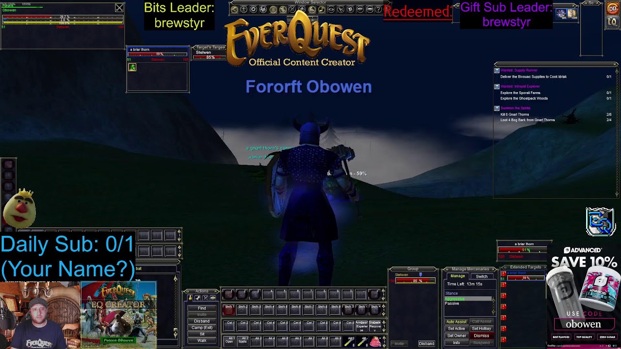 Poteen OBowen playing EQ Live, *Firiona Vie* MAGE to lvl 30 then SHAMAN #EQ #EverQuest