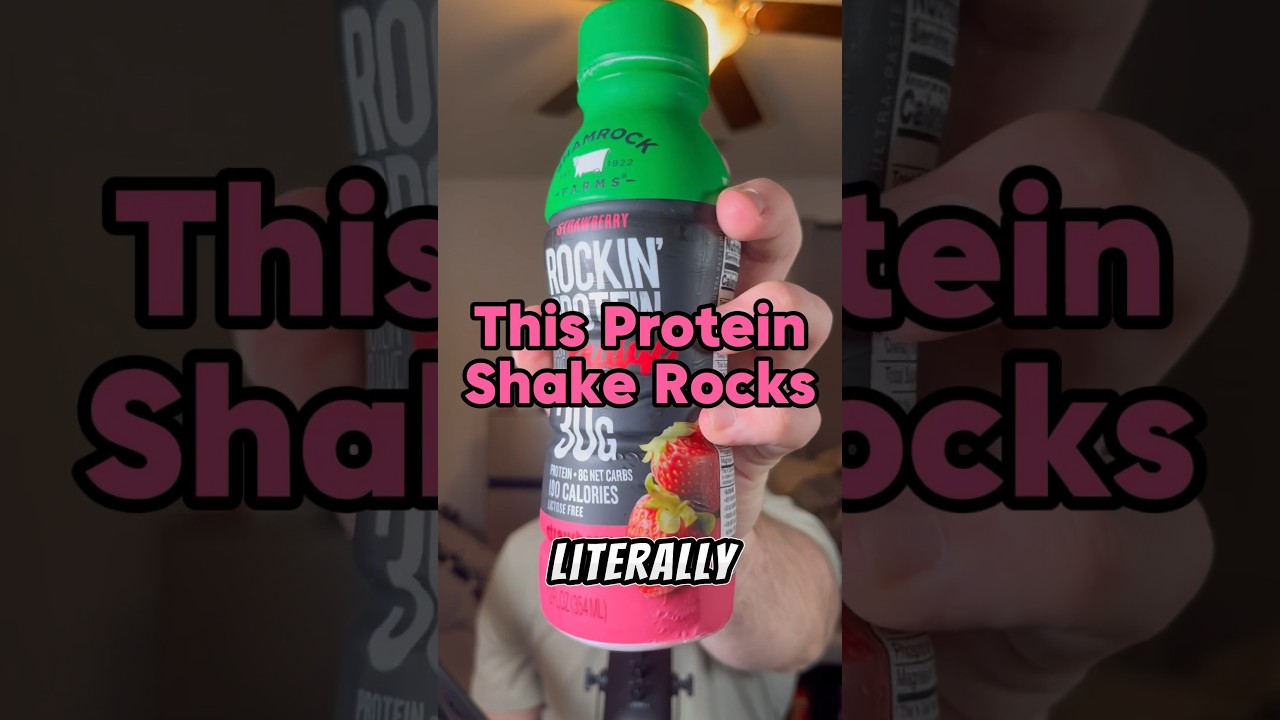 Day 36: Trying ​Shamrock Farm&rsquo;s Rockin Strawberry protein shake #gym #proteinshake #loseweight #fit