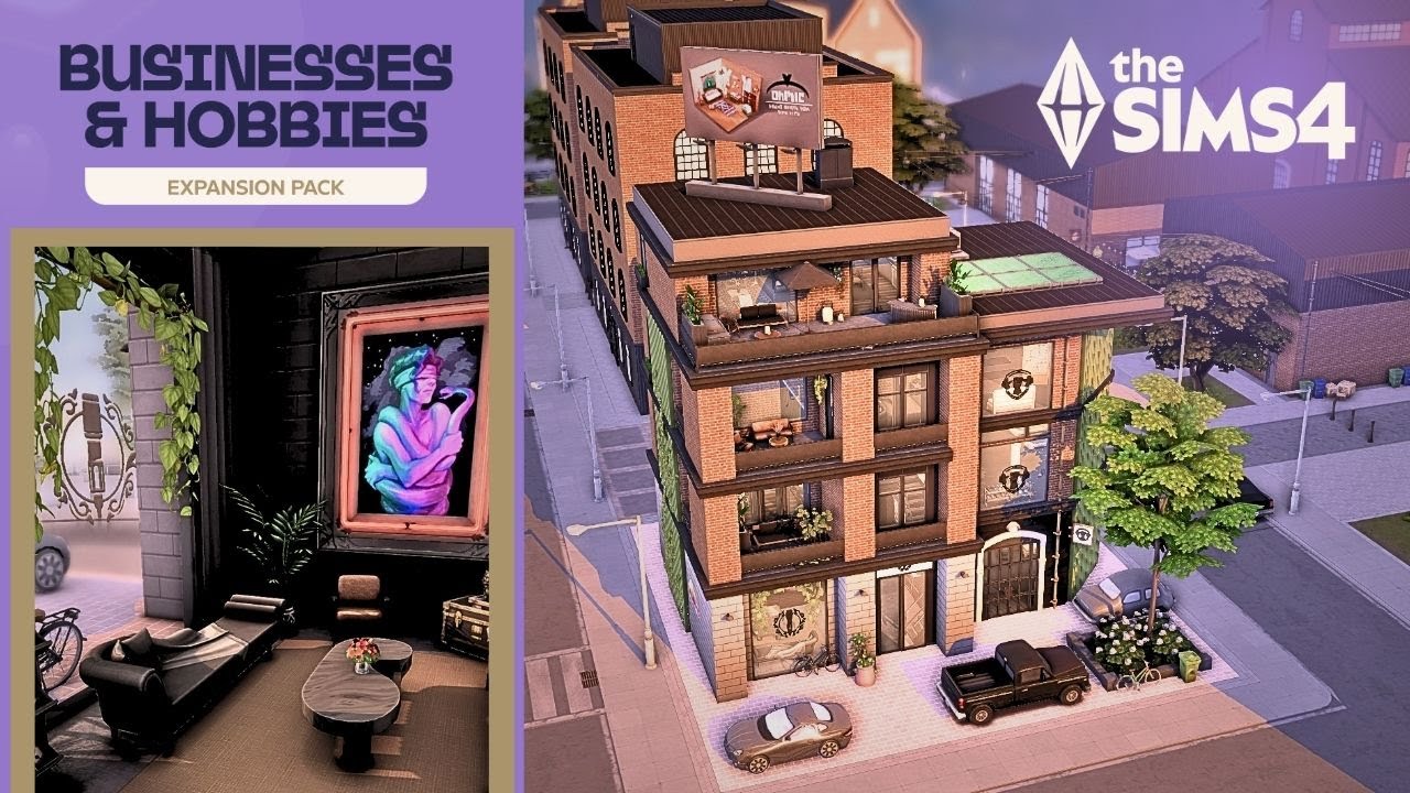 Tattoo Studio, Gym & Apartment: The Sims 4 Businesses & Hobbies | Speed Build