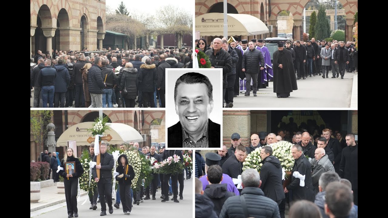 Sin nosi krst, ćerka sliku, potresni govor brata: Veliki broj ljudi na sahrani Željka Rutovića
