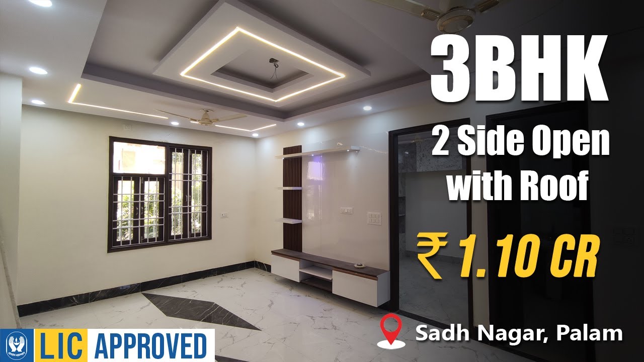 3 BHK flat with Roof Right in Sadh Nagar Palam | 2 Side Open Flat 📞8595690723 | #3bhkflatinpalam