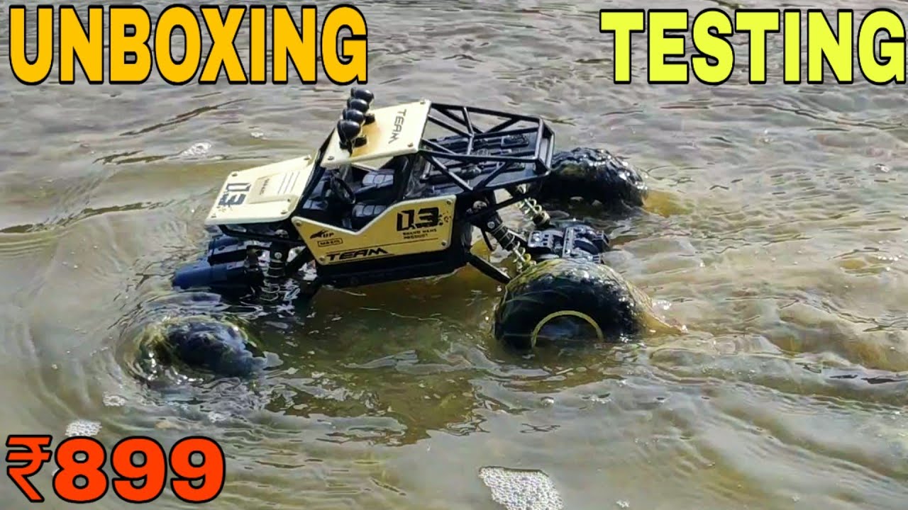 RC metal rock crawler car unboxing and testing | 4x4 rc car | remote control car | water  test