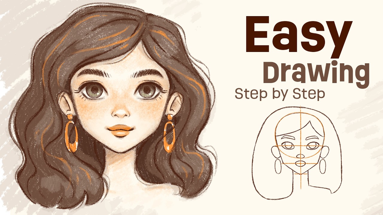 How To Draw A Cartoon Face- Step By Step Tutorial