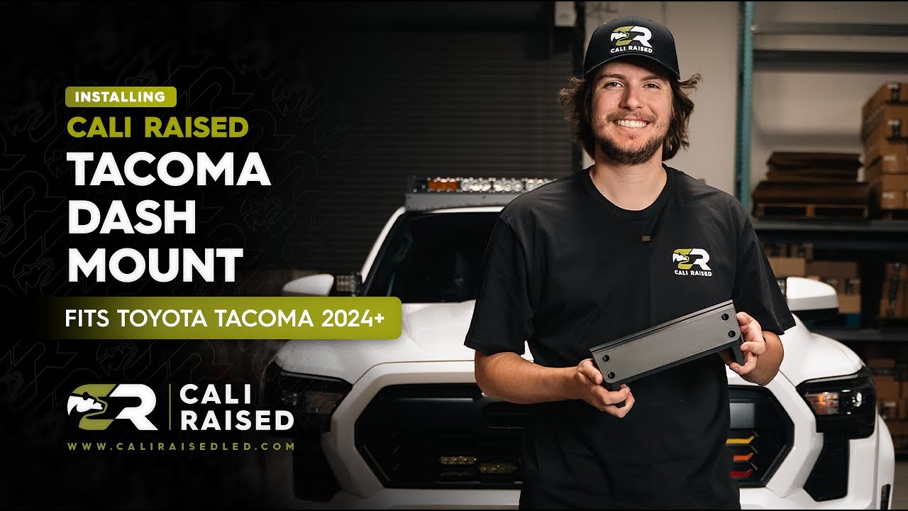 How To Install 2024 Tacoma Dash Mount / Cali Raised LED #tacoma #dashmount #overland