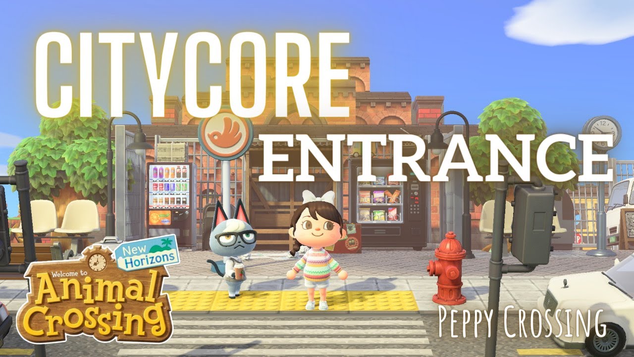 How to build a city street entrance for your Citycore Animal Crossing Island | Honeybelle 2.0