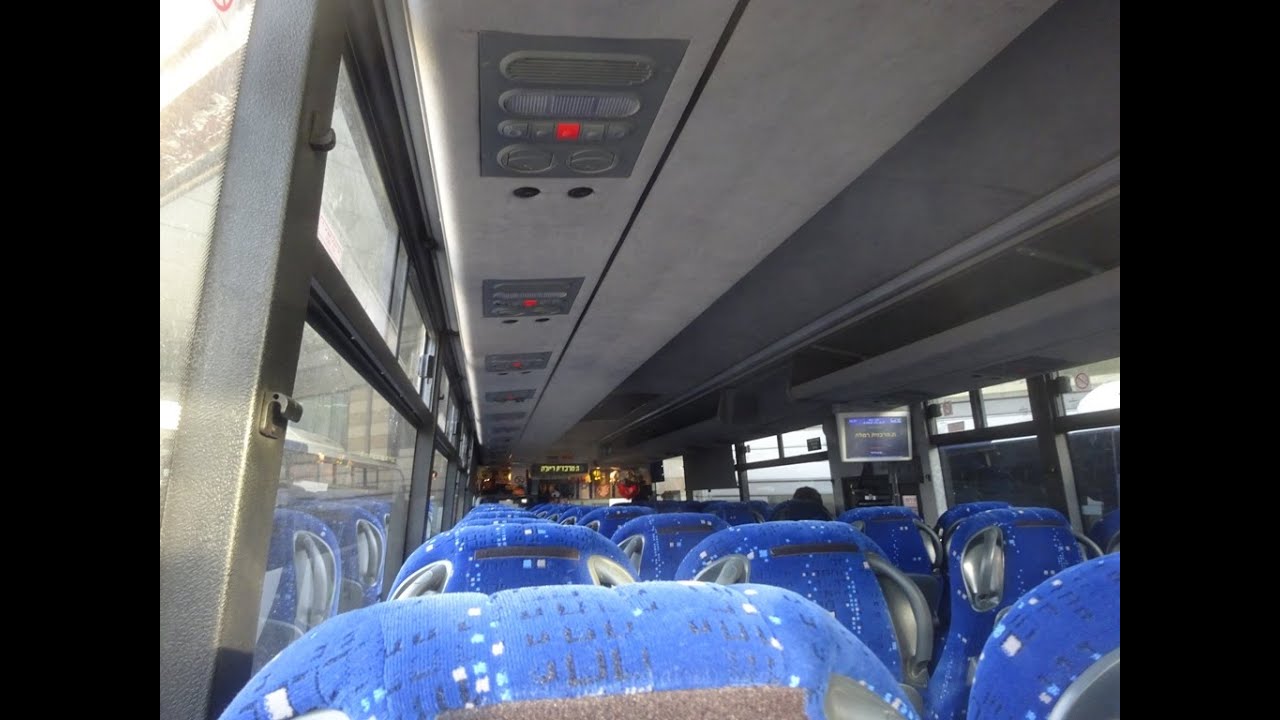 Volvo B7R bus #73-372-52 Kavim Bus Company on route 451 from Ramla to Tel Aviv