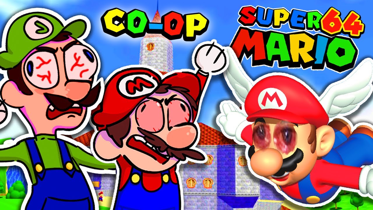 Mario Plays SUPER MARIO 64 COOP Ft. Luigi