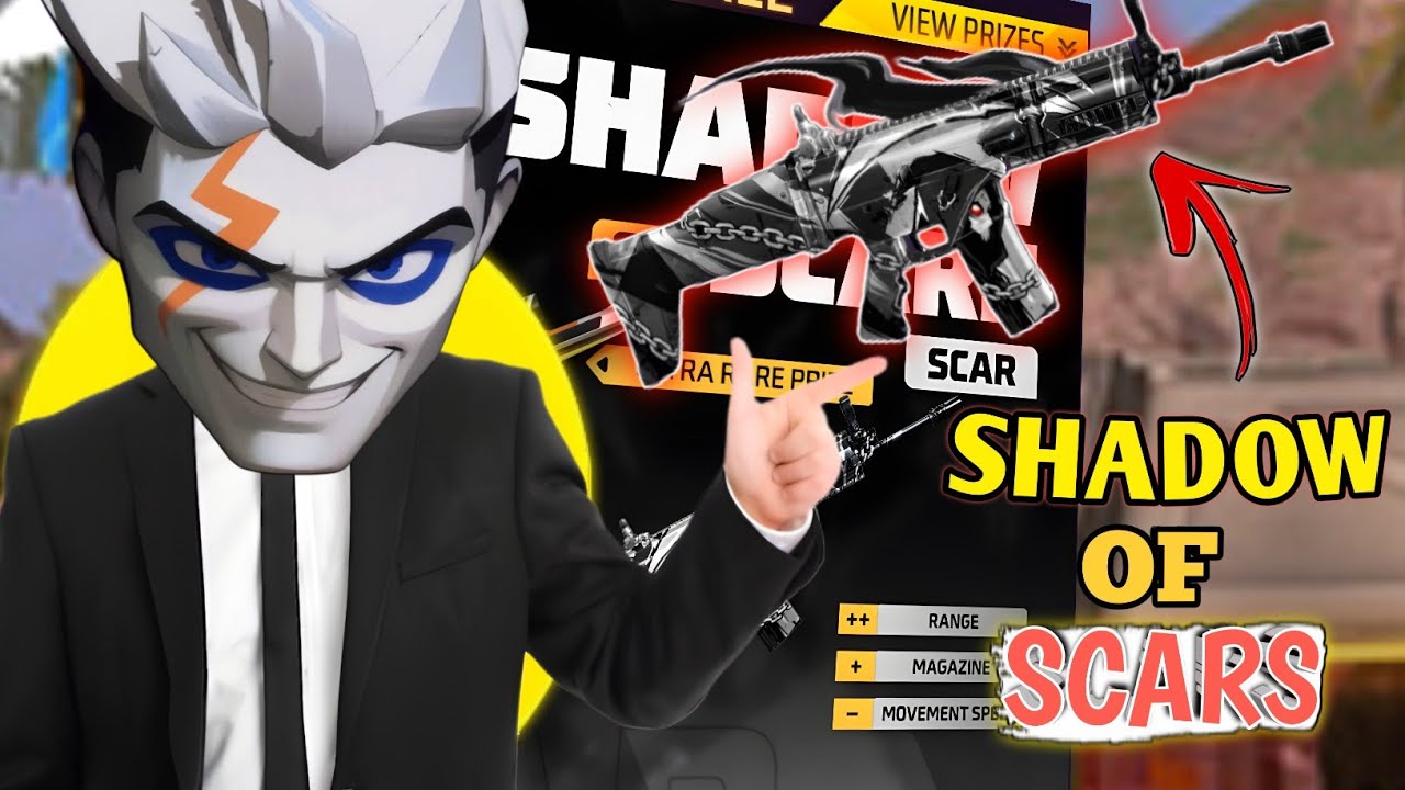 LUCK ROYALE নতুন GUN স্কিন SHADOW OF SCAR 🤯 NEW SCAR CHALLENGE 😱 IN FREE FIRE