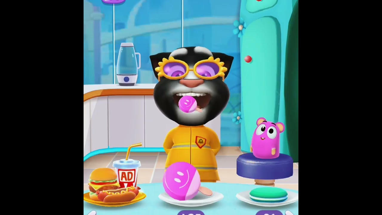 Talking Tom eating food 😋 #mytalkingtom 