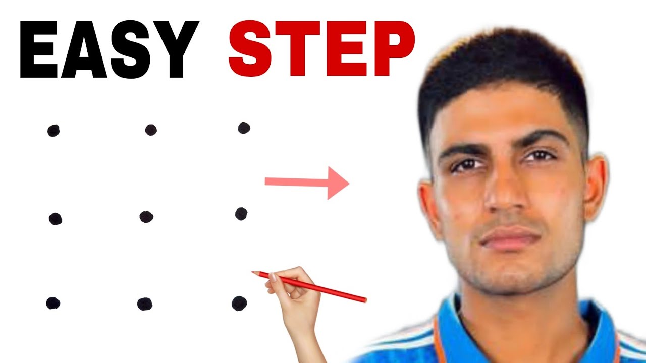 Shubman Gill Drawing // How to draw Shubman Gill // Outline drawing