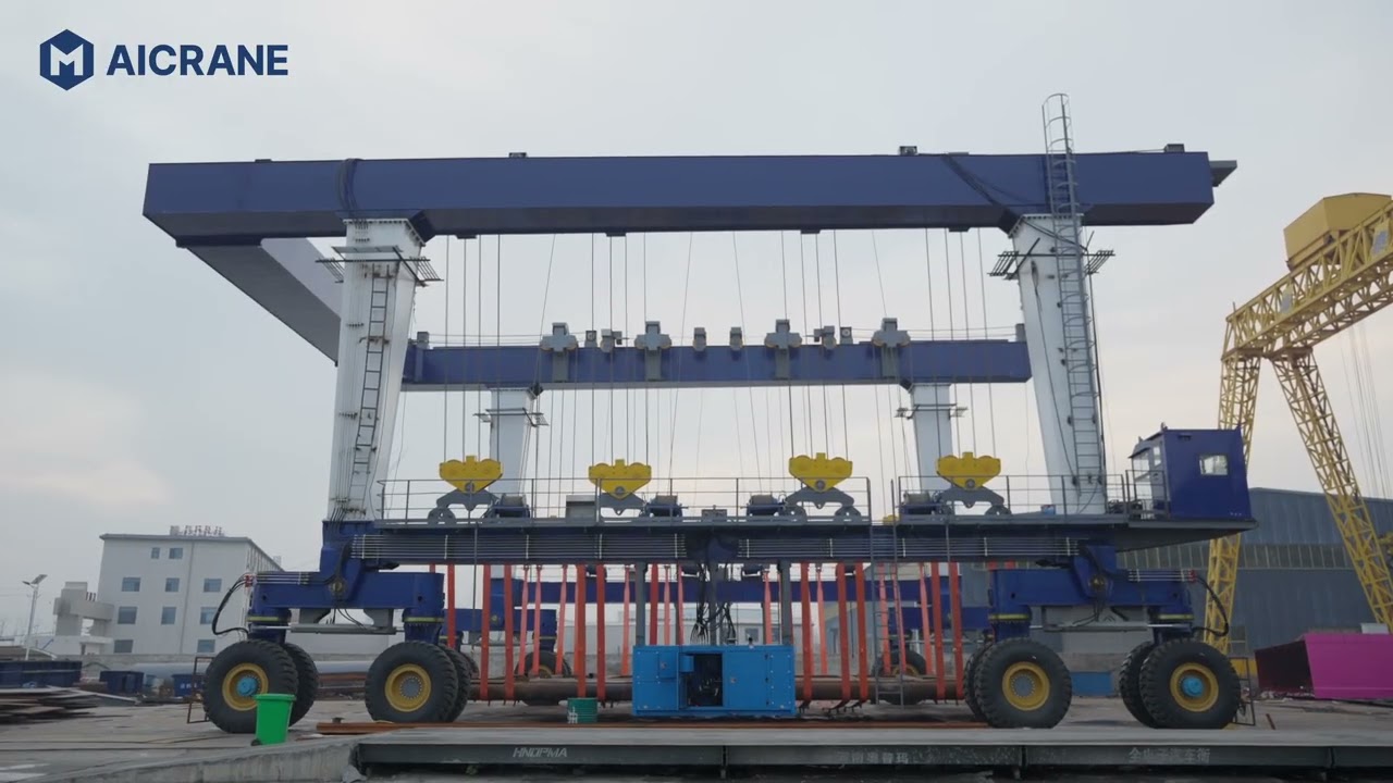Commissioning of the 350T Mobile Boat Hoist soon to be delivered to the Argentine customer