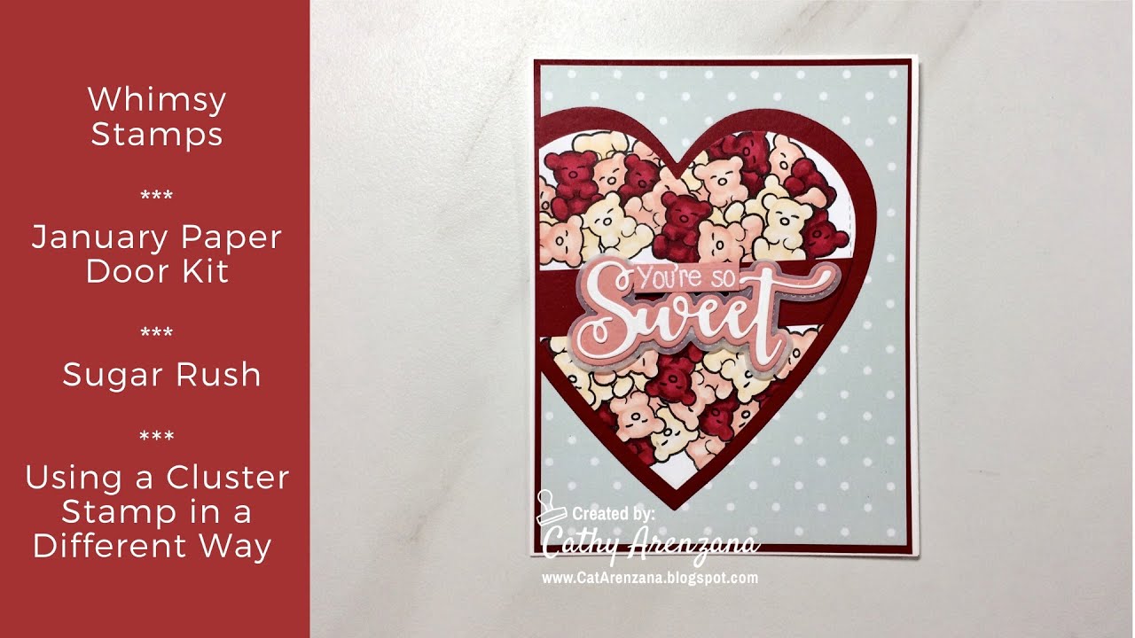 Whimsy Stamps | January Paper Door Kit | Use a Cluster Stamp a Different Way