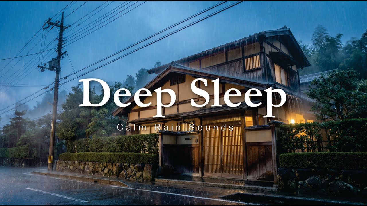 Natural Rain Sounds at a Roadside House | Sleep Deeper Tonight