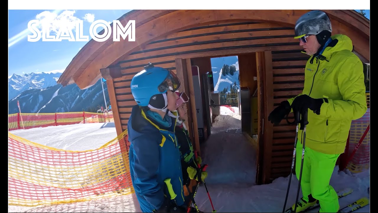 Nauka jazdy na nartach - Lekcja 15: slalom - zjazd po trasie slalomowej z tyczkami