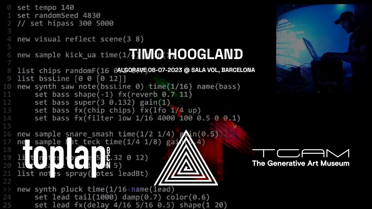 Timo Hoogland @ Algorave by Toplap Barcelona