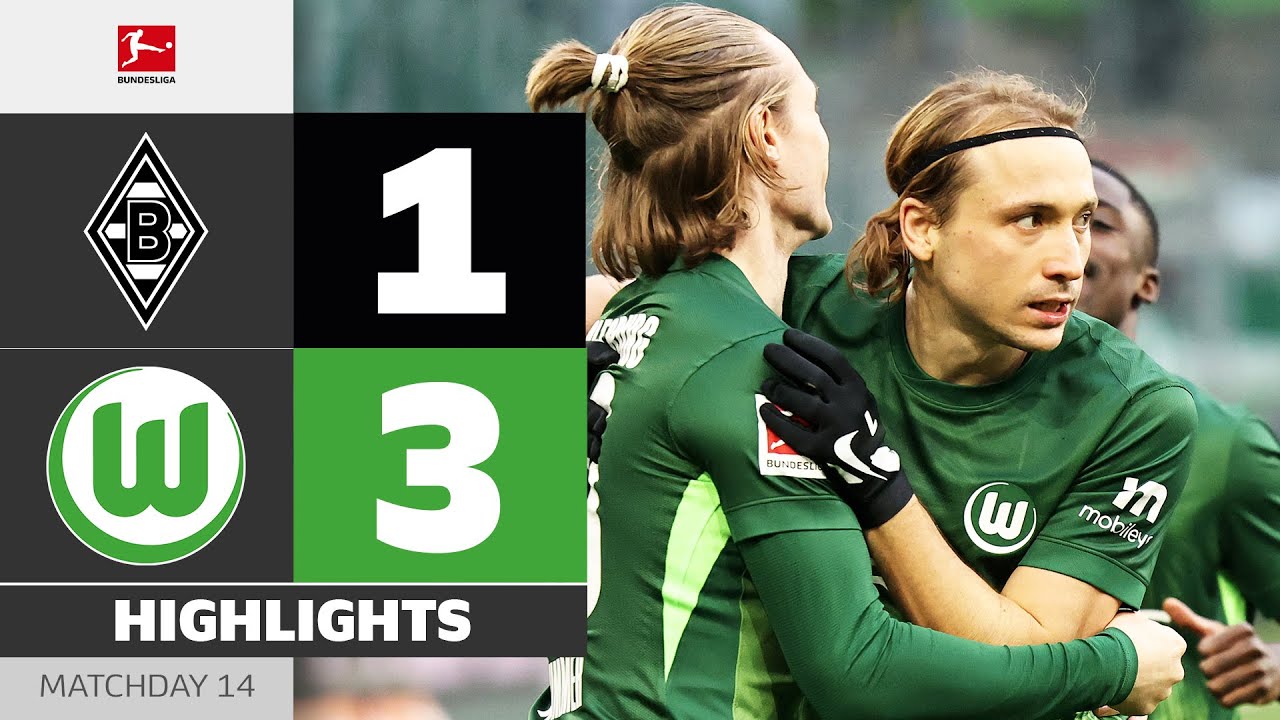 BORUSSIA M'GLADBACH - VFL WOLFSBURG | Highlights | Matchday 14 &ndash; Bundesliga