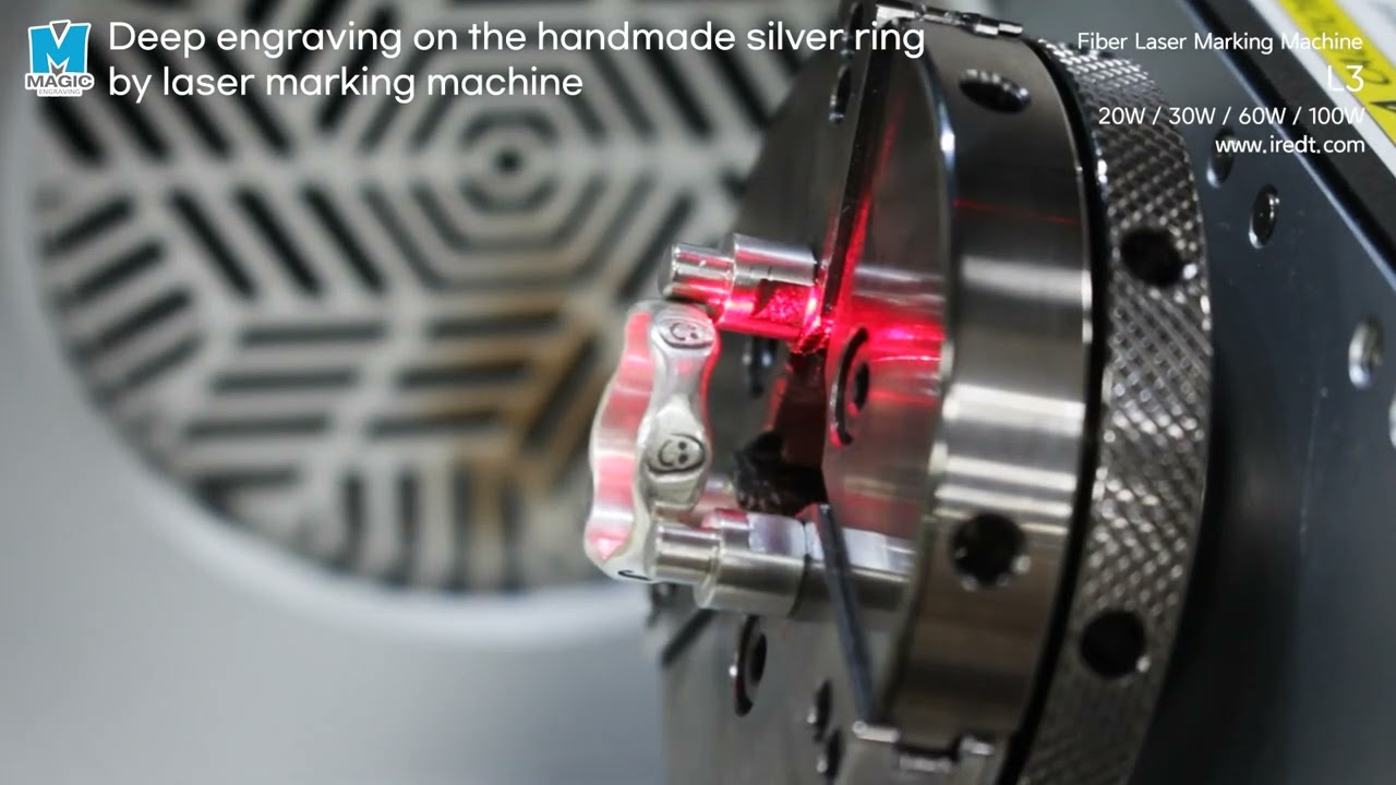 MAGIC L3 Deep engraving on the handmade silver ring by laser marking machine