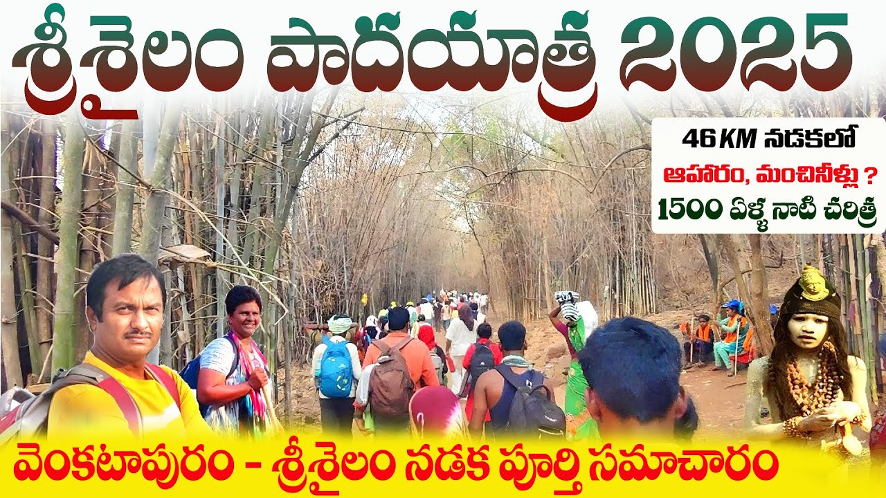 Srisailam padayatra 2025 | Srisailam Temple | Venkatapuram to Srisailam nallamala Forest Trekking