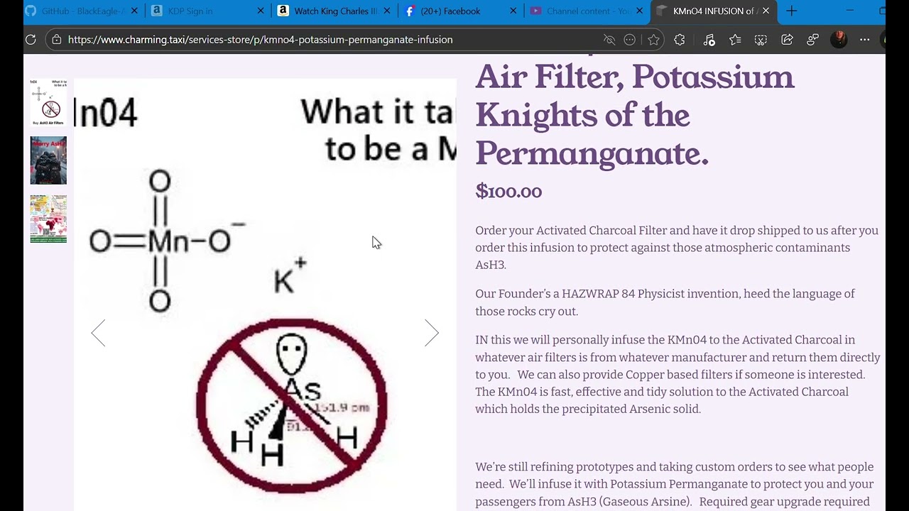 Chemical Reactions of the Knights Potassium of the Permanganate