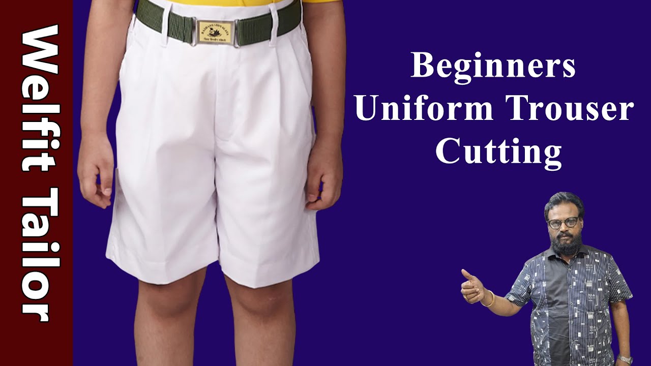 School Uniform Trouser Cutting for Beginners | Tailoring Basics in Tamil | Welfit Tailor