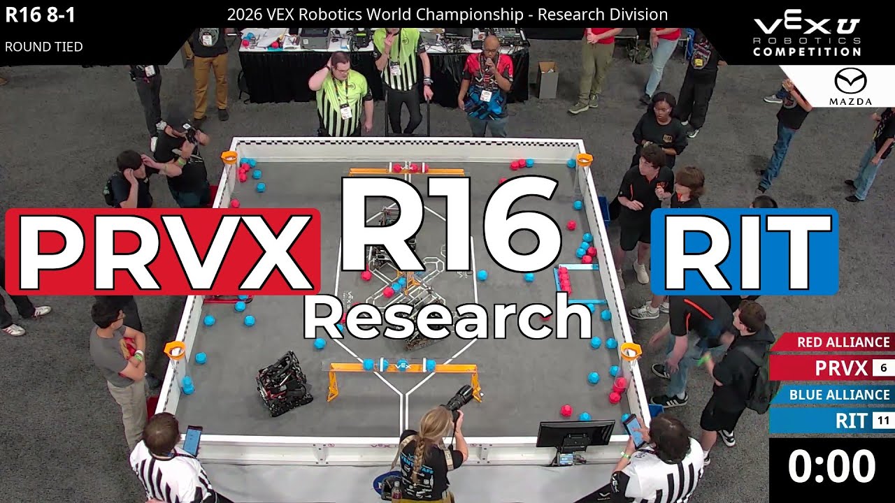 #6 PRVX vs #11 RIT | Round of 16 - Research | 2026 VEX Robotics World Championship - VEX U