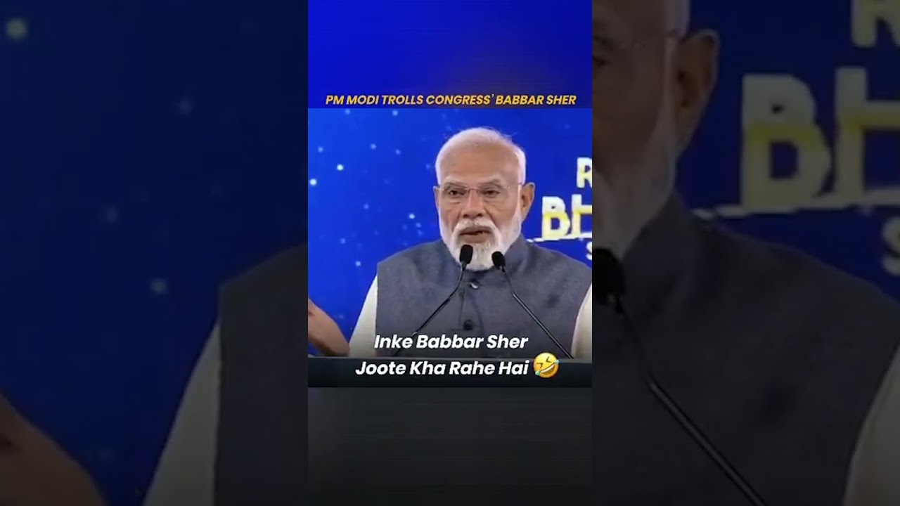 PM Modi Counters Congress &lsquo;Babbar Sher&rsquo; Claim | Political Reality Check #Shorts
