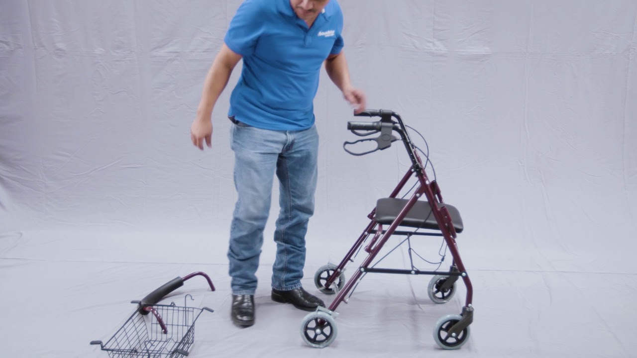 Andadera rollator vino con canastilla mod.oa69144lp